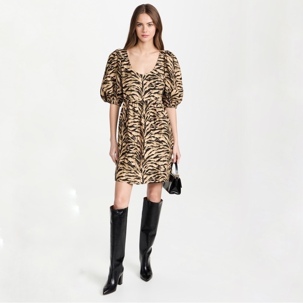 NWT ba&sh Zola Tiger print babydoll dress
